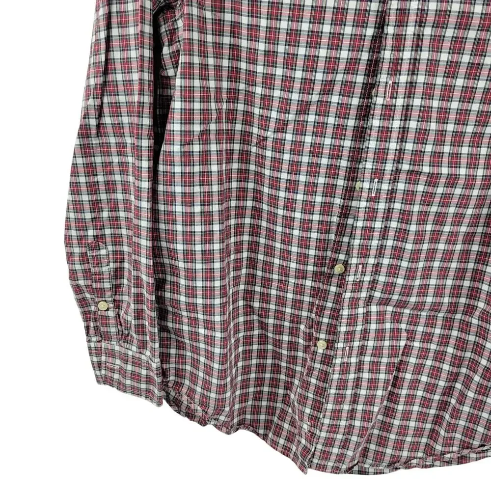 Polo Ralph Lauren Men's XS Shirt Button Down Red Plaid 100% Cotton 80s VTG